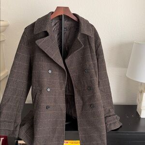 Men's Paul Smith Brown Plaid Double-Breasted Coat